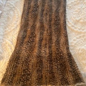 Chico, Size 1, Maxi Skirt, Fun texture and print, Long with flair at hem